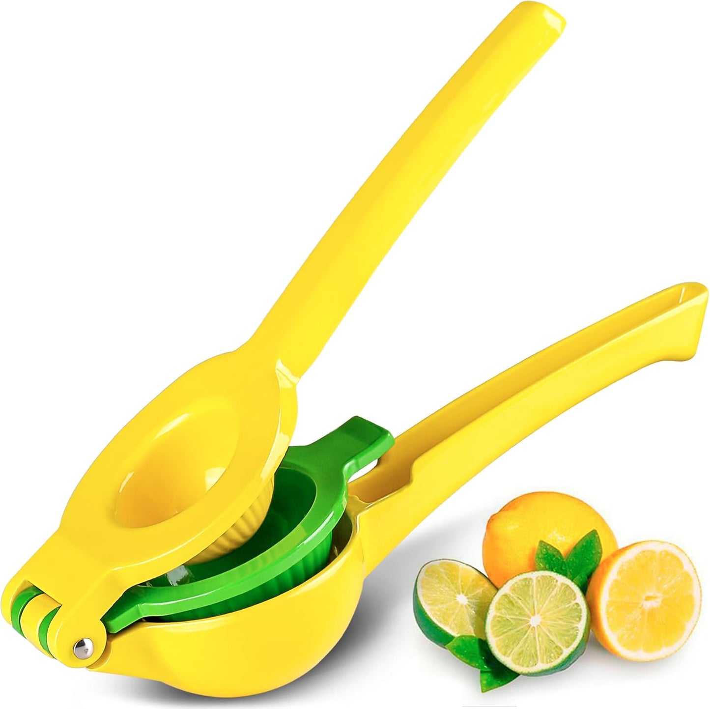 Premium Metal 2-in-1 Lemon Squeezer Sturdy Max Extraction Hand Juicer Lemon Squeezer - Easy to Clean Manual Citrus Juicer - Easy-Use Lemon Juicer Squeezer for Lemons, Limes, Oranges