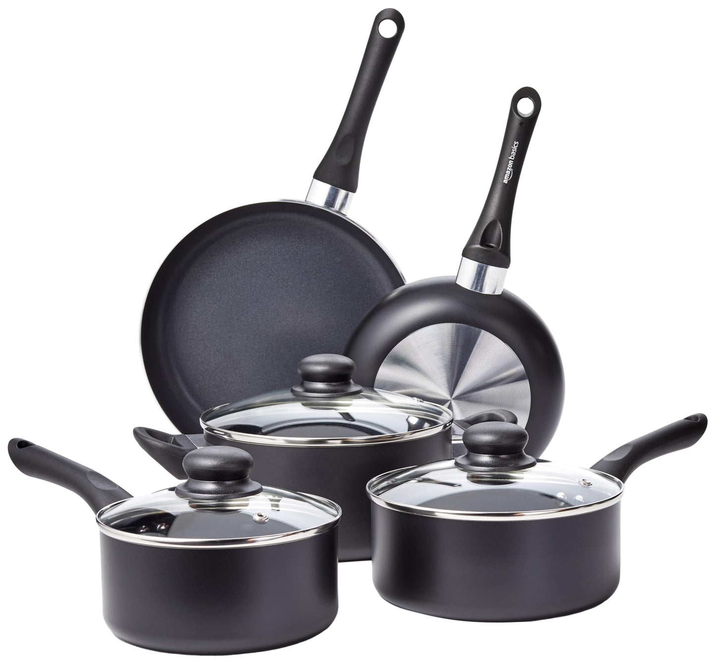 Non Stick Kitchen Cookware 8-Piece Set, Non-Induction, Includes Pots and Pans