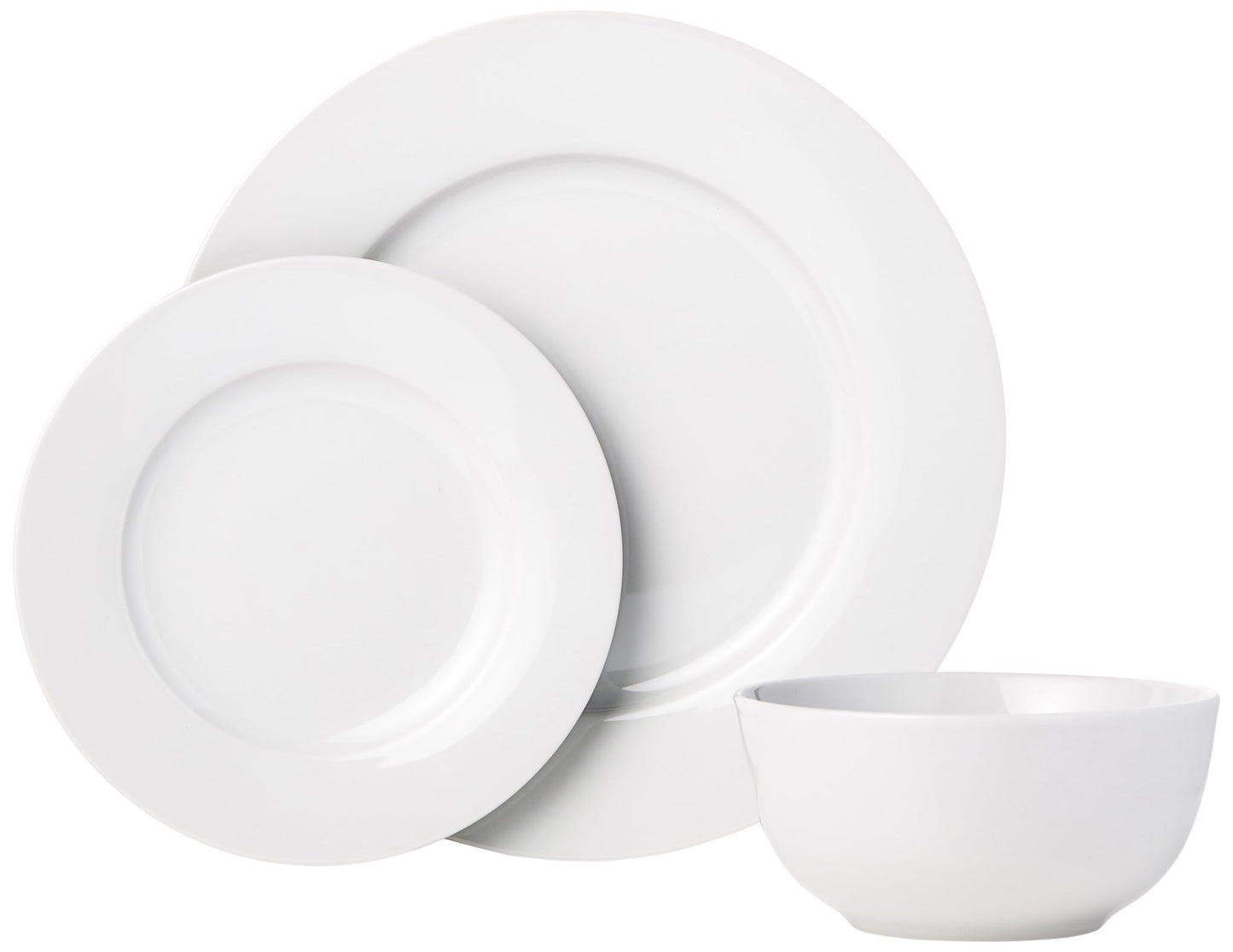 Kitchen Dinnerware Set, Microwave and Dishwasher Safe, Plates, Bowls, Service for 6, 18-Piece,
