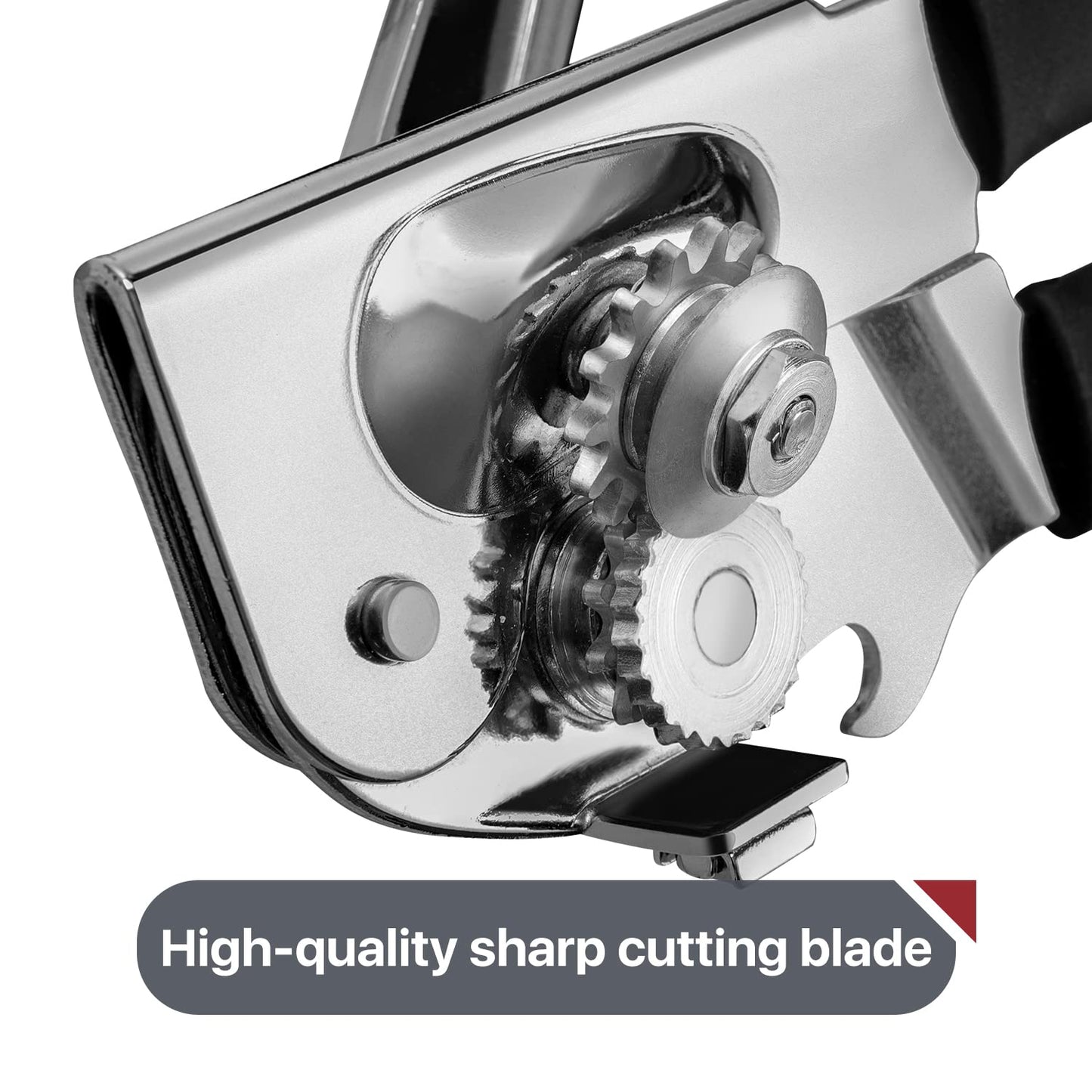 Commercial can opener, hand cranked can opener, manual heavy-duty, equipped with comfortable extra long handle, extra large knob, large handle, easy to open large cans