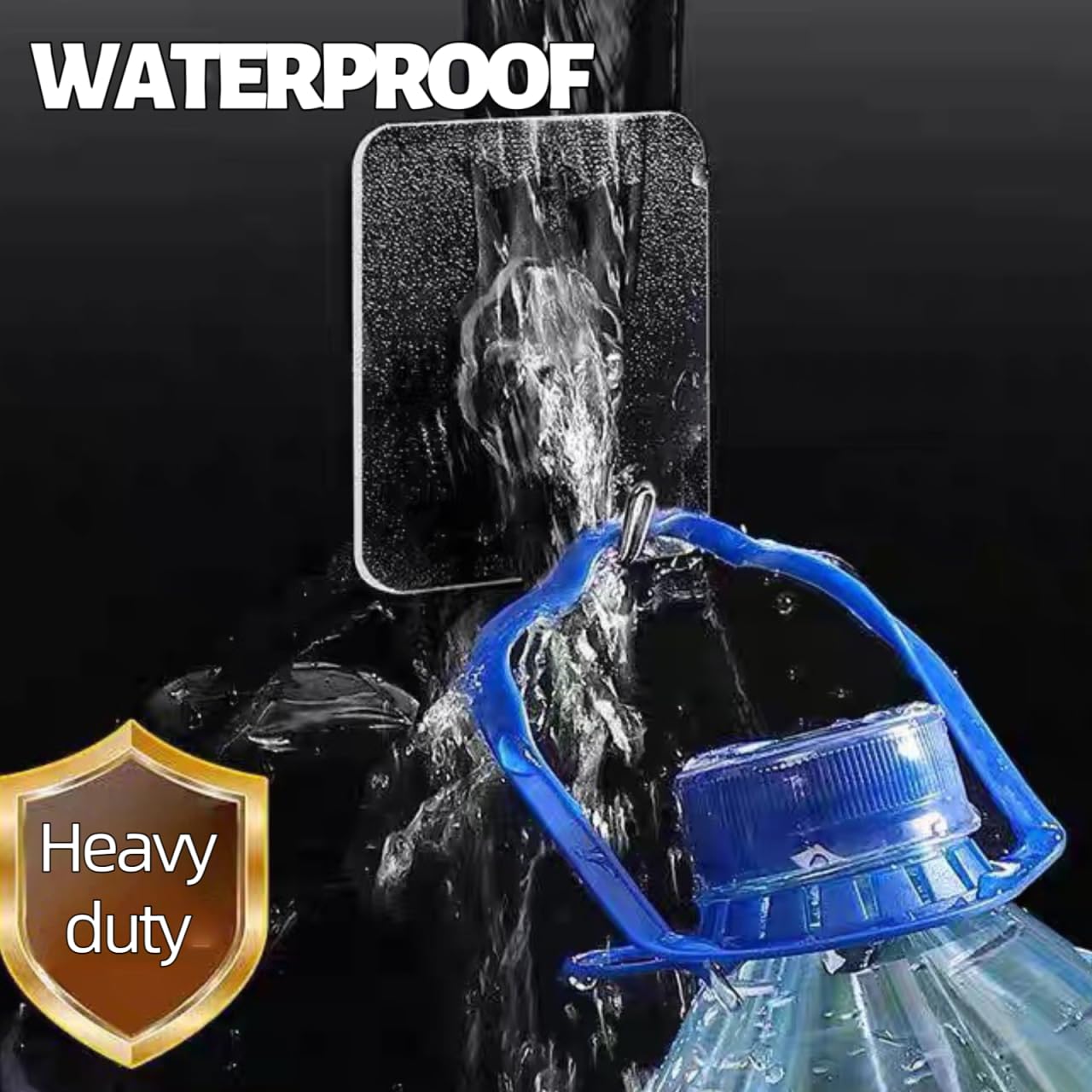 24 Packs Hooks for Hanging 50lb Wall Hooks Transparent Reusable Waterproof Adhesive Hook for Kitchen Curtain, Towel Hook for Bathrooms, Heavy Duty Self Coat Hook for Walls No Damage