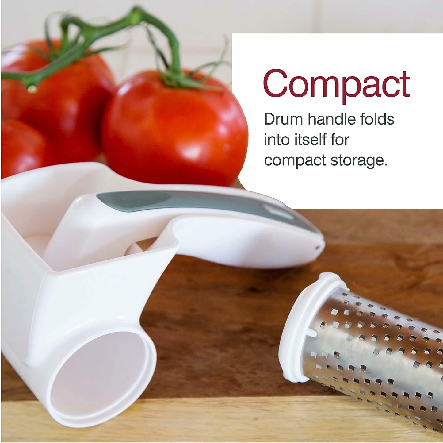 Classic Rotary Cheese Grater - NSF Restaurant Certified Handheld Grater - Can be used for Hard Cheese, Chocolate & More - With Comfortable Handle & Easy-to-Clean Drum