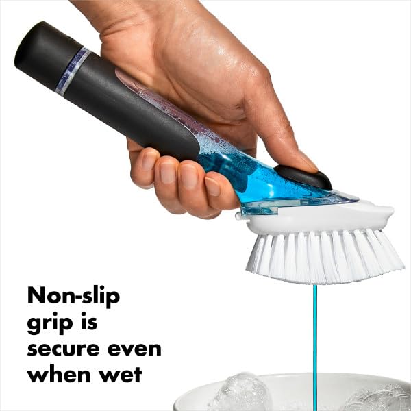 Good Grips Soap Dispensing Dish Scrub Brush, Cleaning Brush for Kitchen