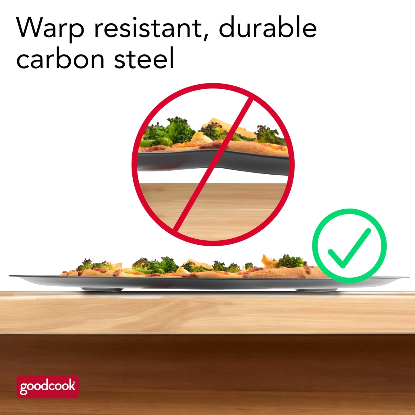 AirPerfect Nonstick 16” Pizza Pan – Pizza Tray for Oven, Perforated Round Pizza Pan, Carbon Steel Baking Pan, Homemade, Frozen & Leftover Slices