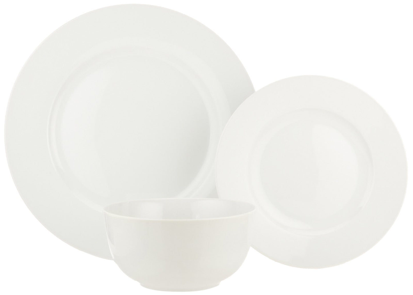 Kitchen Dinnerware Set, Microwave and Dishwasher Safe, Plates, Bowls, Service for 6, 18-Piece,