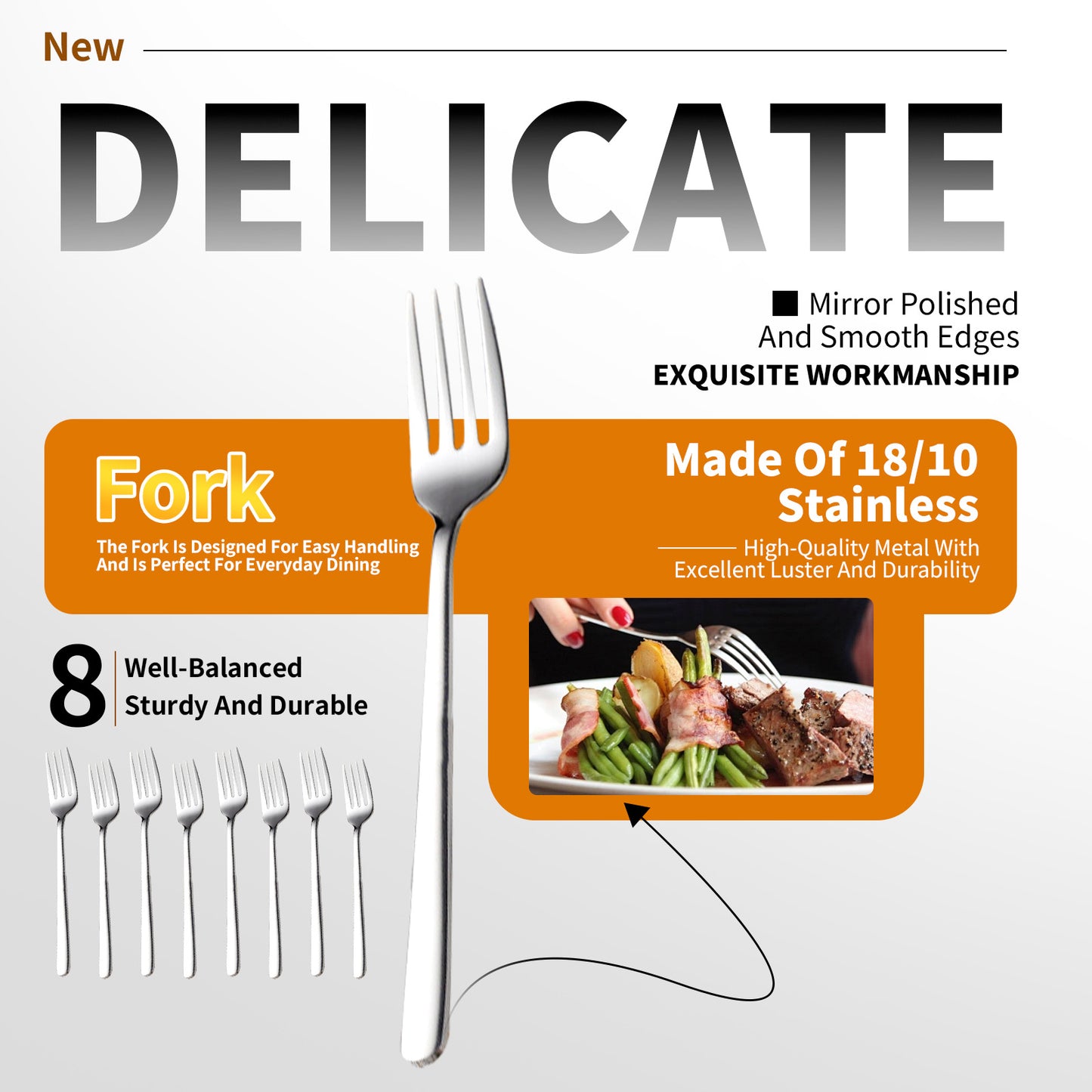 Are l 24-Piece Silverware - Stainless Steel Flatware Cutlery Set, Mirror Polished Flatware Set Include Forks Spoons Knives for Home Wedding Restaurant, Dishwasher Safe, Silver, 24 PCS