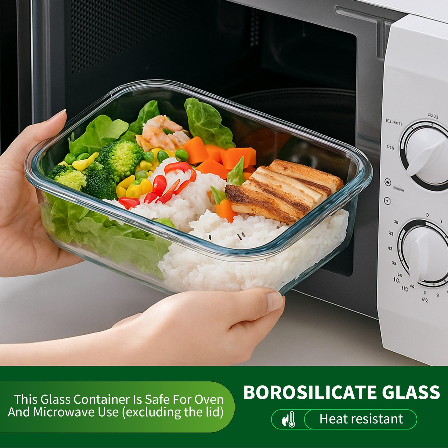 Are l 【4-Packs, Glass Meal Prep Containers with Snap Locking Lids Glass Food Containers,Airtight Lunch Container,Microwave, Oven, Freezer and Dishwasher