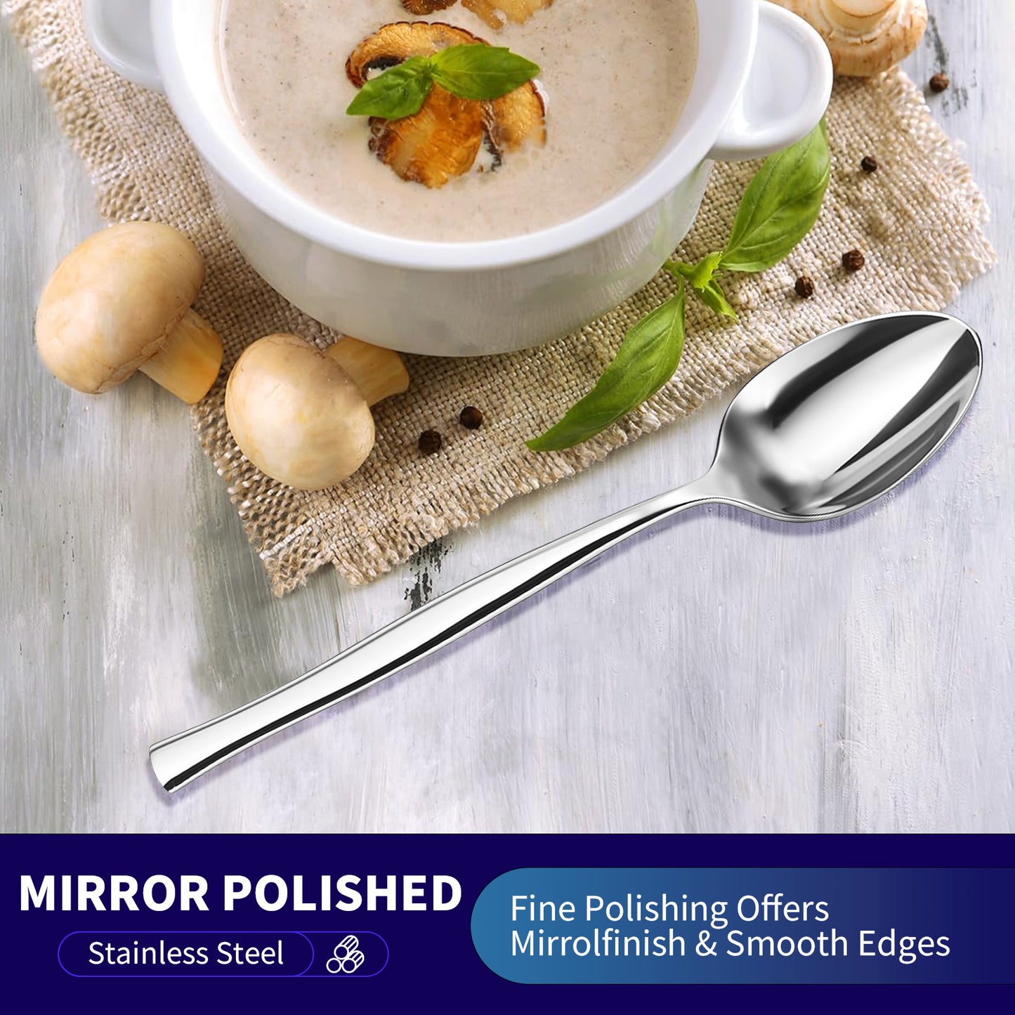 Are l 24-Piece Silverware - Stainless Steel Flatware Cutlery Set, Mirror Polished Flatware Set Include Forks Spoons Knives for Home Wedding Restaurant, Dishwasher Safe, Silver, 24 PCS