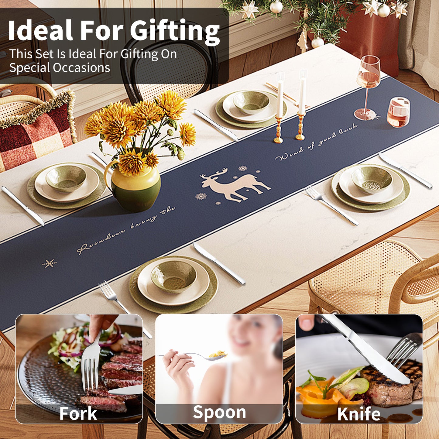 Are l 24-Piece Silverware - Stainless Steel Flatware Cutlery Set, Mirror Polished Flatware Set Include Forks Spoons Knives for Home Wedding Restaurant, Dishwasher Safe, Silver, 24 PCS