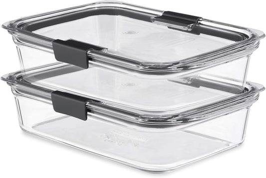 Brilliance Glass Food Storage Containers, Assorted Sizes, Set of 9, BPA-Free, Leak-Proof, Clear