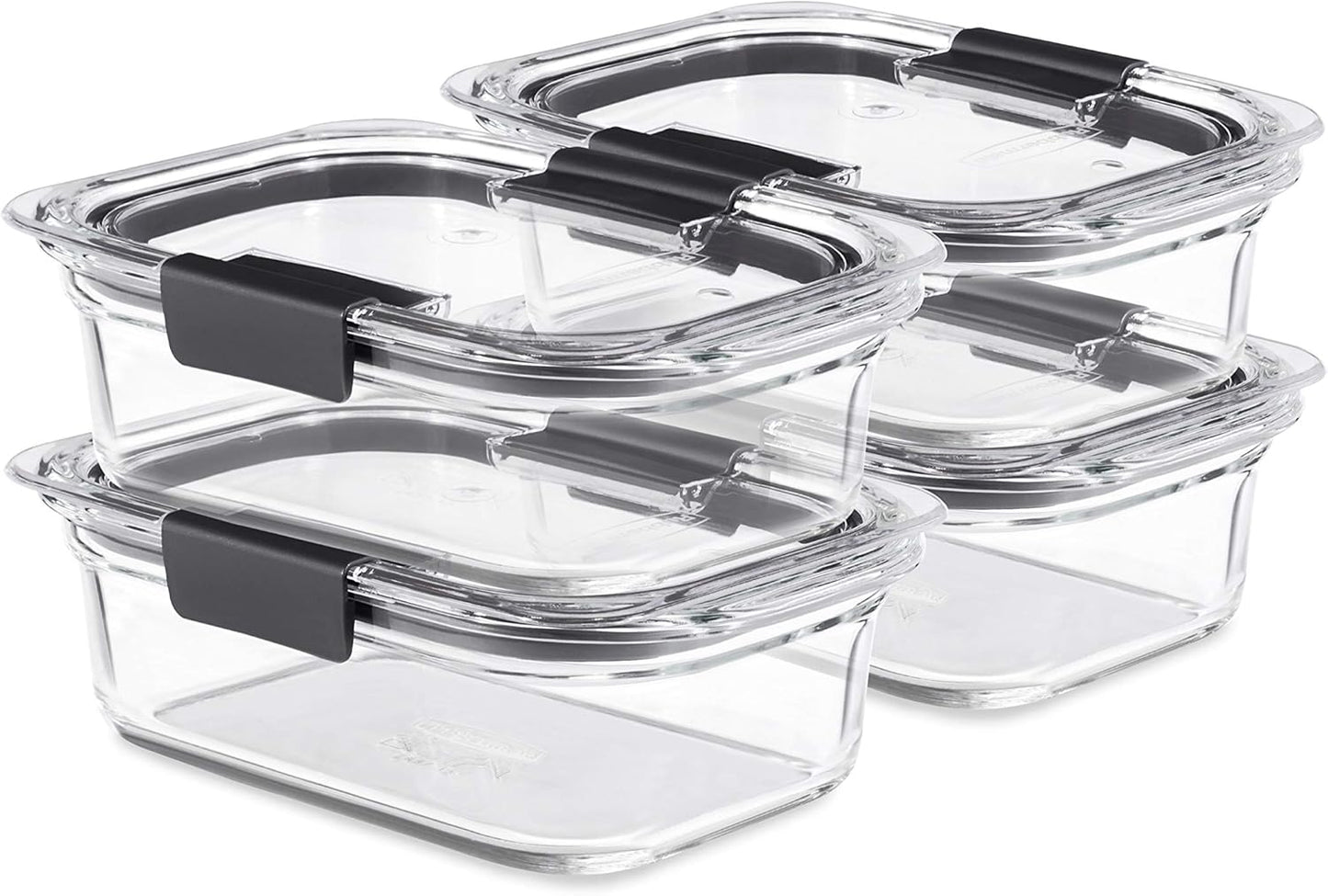 Brilliance Glass Food Storage Containers, Assorted Sizes, Set of 9, BPA-Free, Leak-Proof, Clear