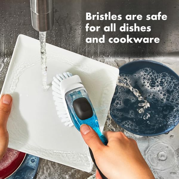 Good Grips Soap Dispensing Dish Scrub Brush, Cleaning Brush for Kitchen